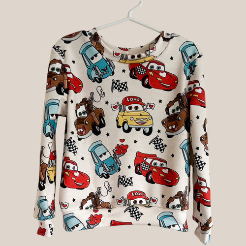 Size 2 I love Cars Crewneck