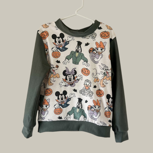 Size 6 Magical Halloween Crewneck (solid is a heavier fleece with limited stretch)