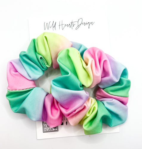 Ombré Sunset Hand Tied Bow & Scrunchie Set