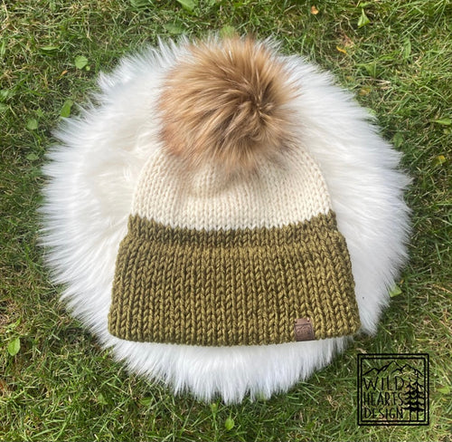 Adult Two-Tone Double Brim Beanie